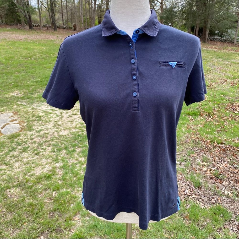 SAINT JAMES TOP POLO COLLAR SHORT SLEEVE BLUE Size 6